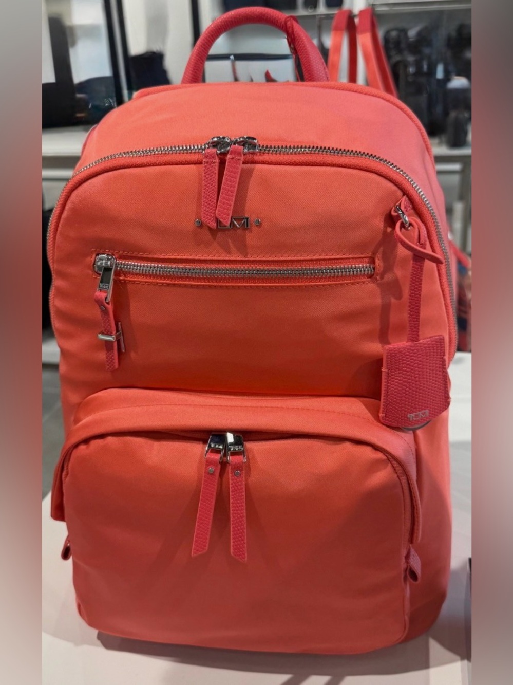NEW Tumi Voyageur HARRIET 14.25” Nylon Laptop Backpack - BRIGHT CORAL